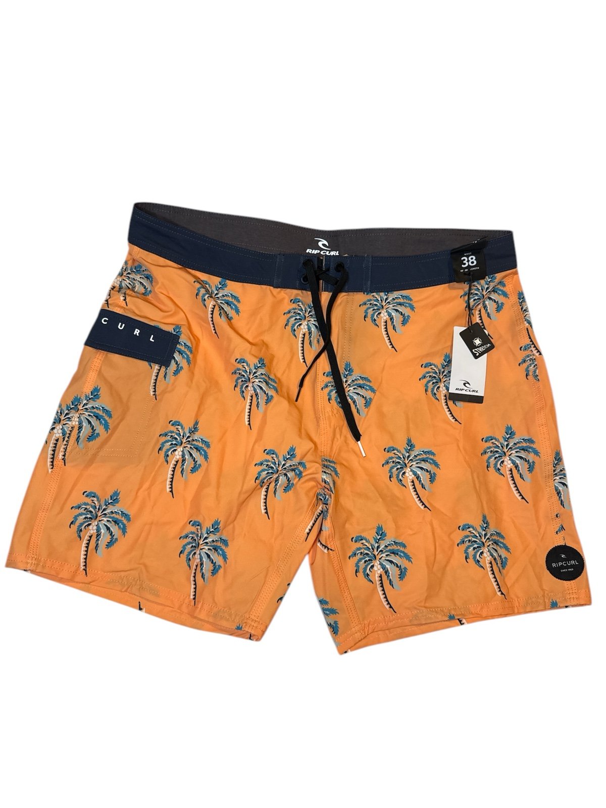 Rip Curl Orange Palm Tree Swim Shorts