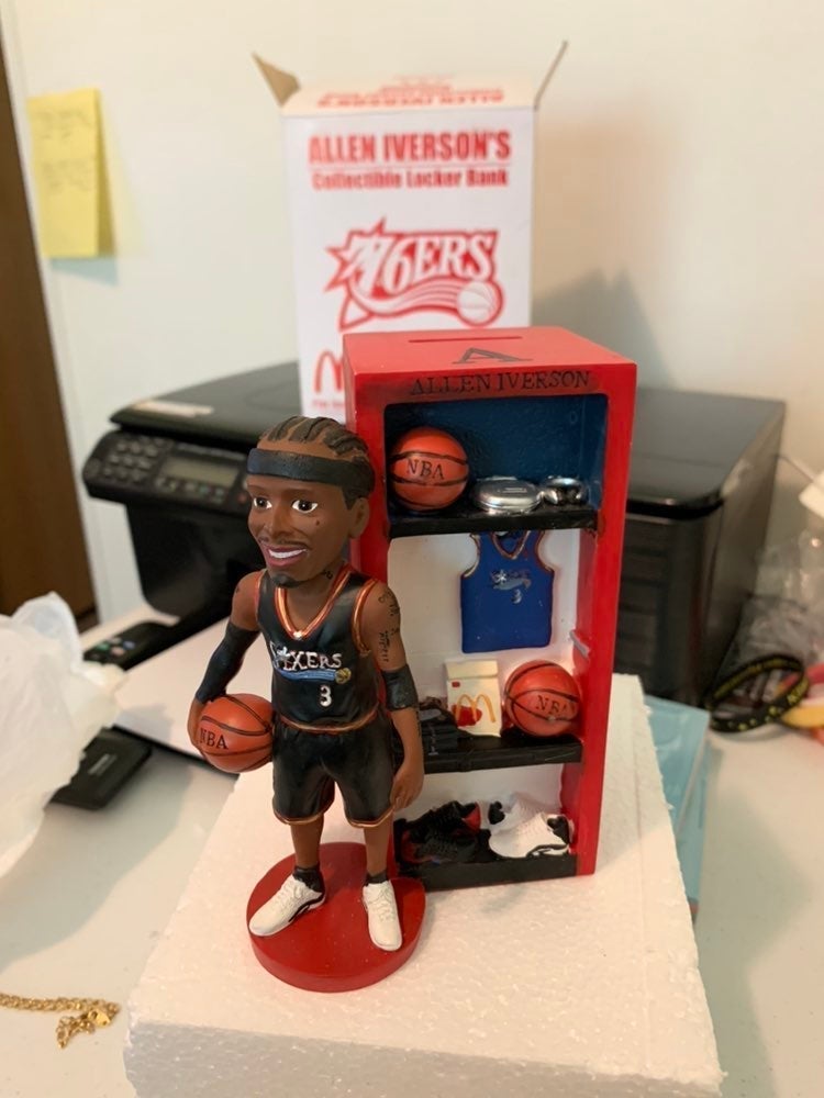 Alan Iversen's collectible locker bank 76ers McDonald's lot