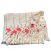 Anthropologie Home Beige & Bright Coral Table Runner 16 x 90 Tassels NWT