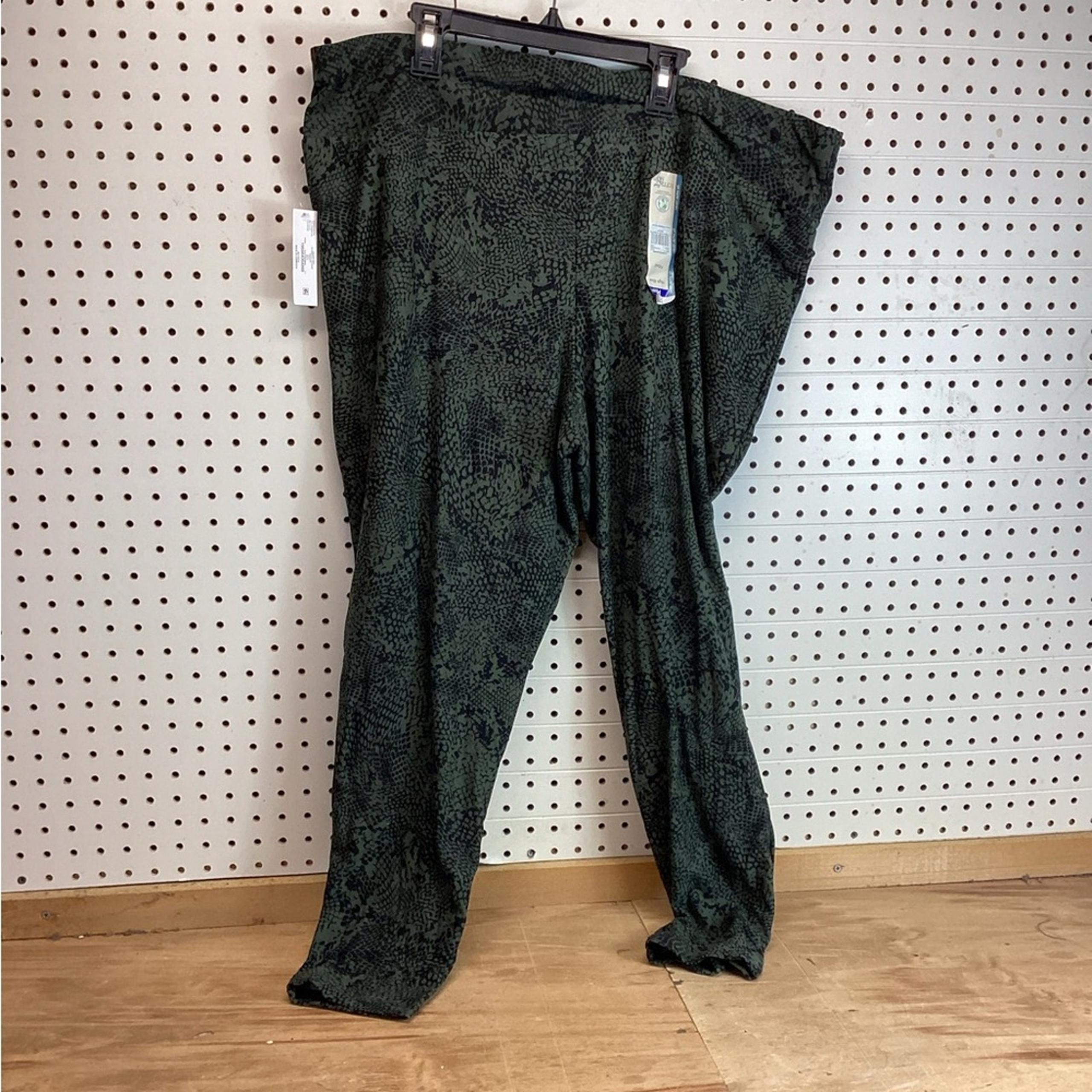 Women's Plus Size Reversible Pull-on Print Ankle Pant new 3xl