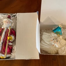 Two Kurt S. Adler Polonaise Christmas Ornaments