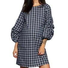 J.O.A Just One Answer Plaid Maternity Dress Puff Volume Sleeves Size XS Mini.
