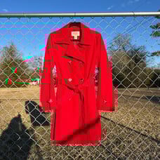 Red London Fog Coat