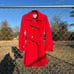 Red London Fog Coat