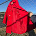 Red London Fog Coat