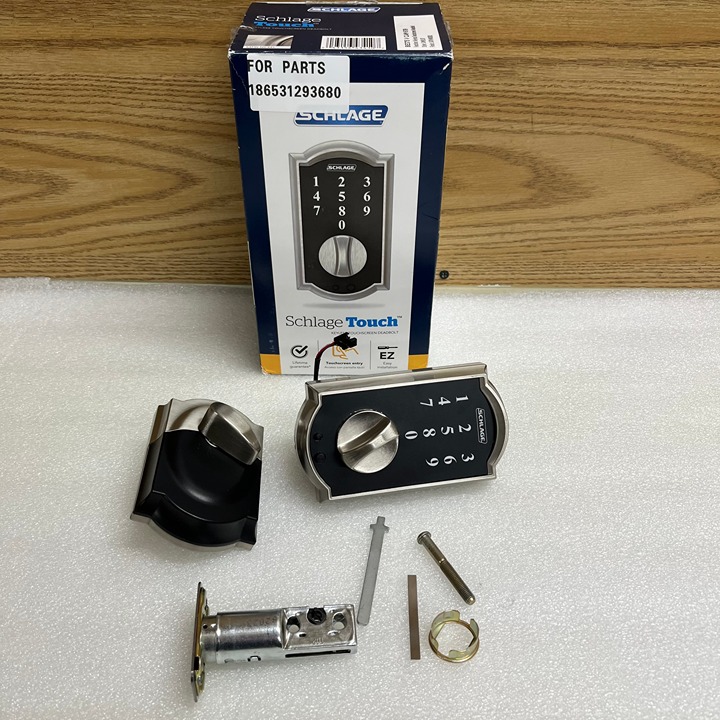 Schlage Touch Keyless Electronic Deadbolt Satin Nickel BE375 V CAM 619
