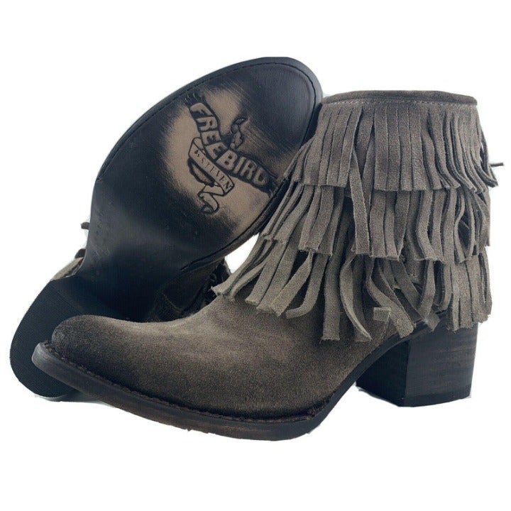 Freebird Belle Boots 7 Taupe Leather