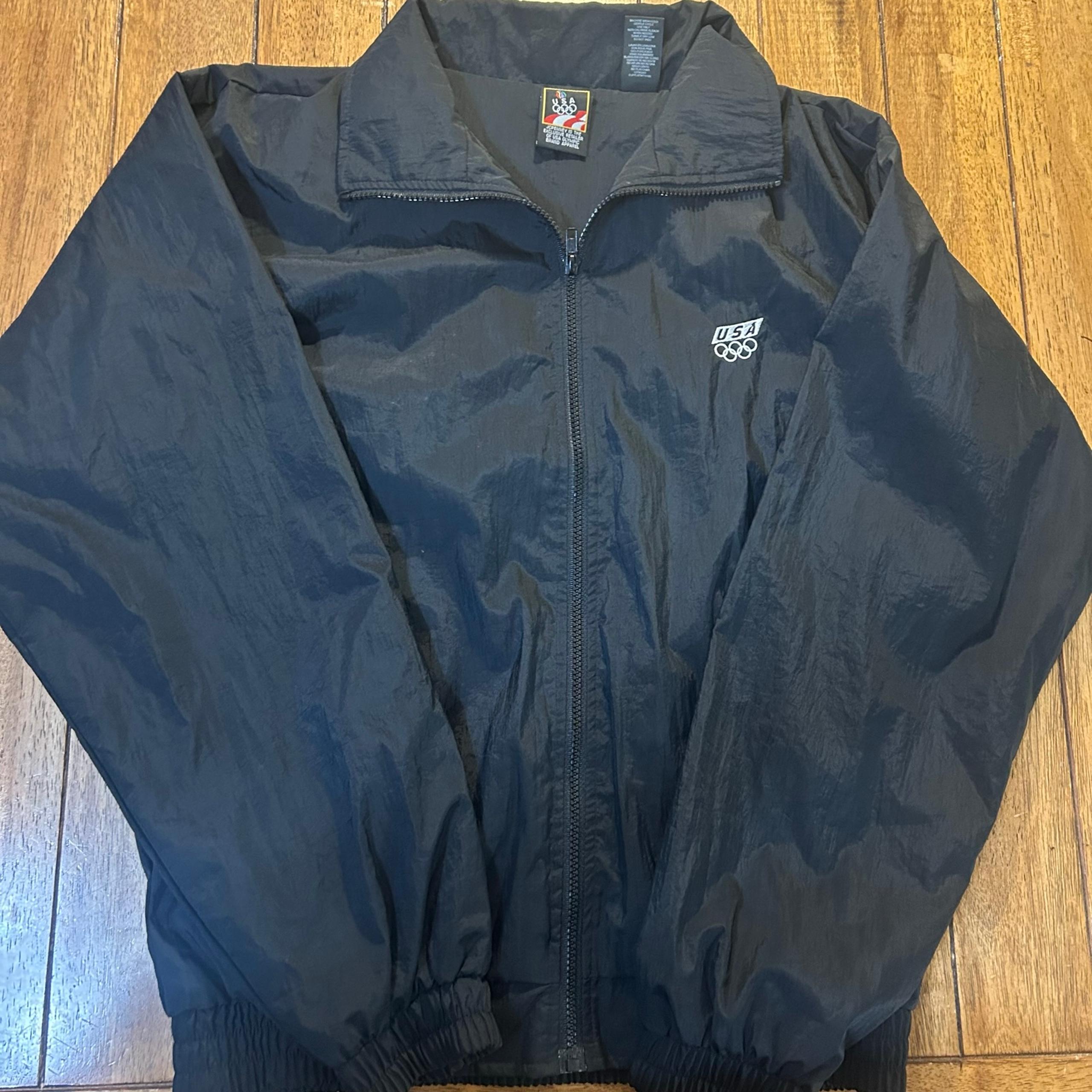 Vintage 90s USA Olympic Men's Size Small Full Zip JC Penney Windbreaker Jacket
