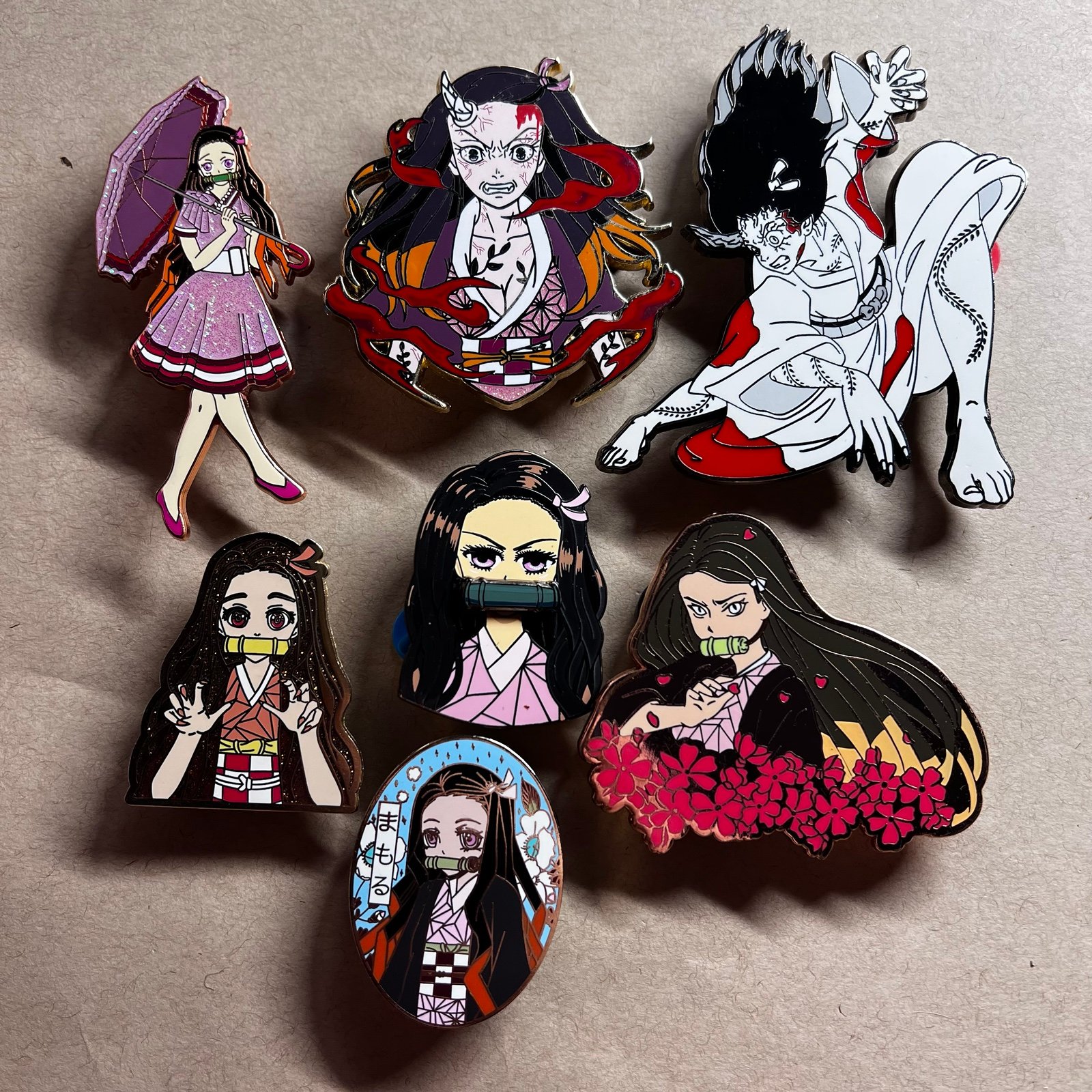 Demon Slayer — Nezuko Kamado Enamel Pin Bundle