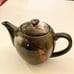 Teavana Fine Stoneware Fume Black Marble Look Teapot with Strainer Kitchen
