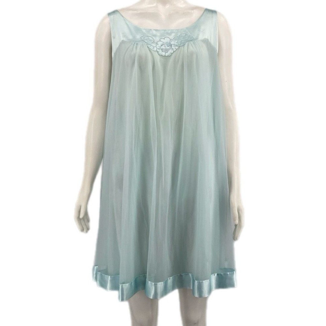 GOSSARD ARTEMIS 60's Pegnoir Nightgown Chiffon Satin Goddess