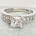 Vintage 925 Sterling Engagement Ring Cubic Zirconia Solitaire Size 8.75 SIGNED
