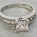 Vintage 925 Sterling Engagement Ring Cubic Zirconia Solitaire Size 8.75 SIGNED