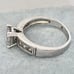 Vintage 925 Sterling Engagement Ring Cubic Zirconia Solitaire Size 8.75 SIGNED
