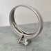 Vintage 925 Sterling Engagement Ring Cubic Zirconia Solitaire Size 8.75 SIGNED