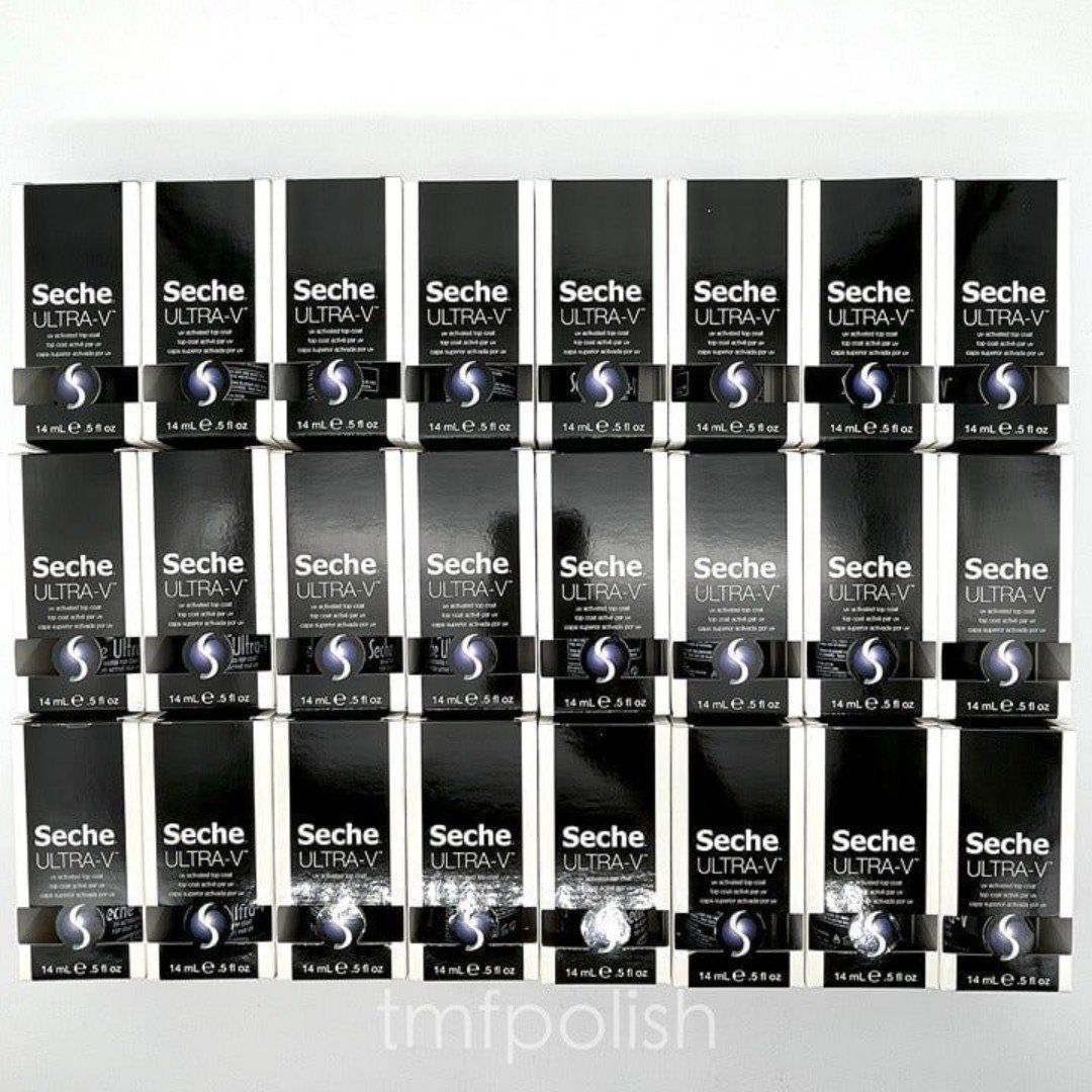 24 New Seche Ultra-V UV Activated GEL Top Coat Nail Polish Bundle