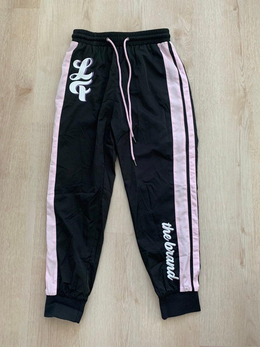 LF the brand pink and black pants