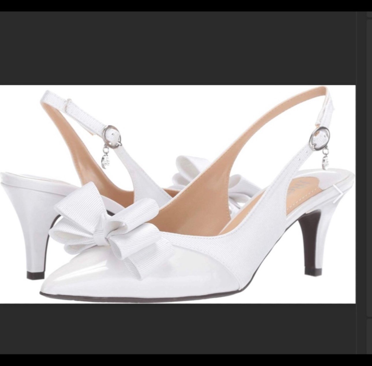 J. Renee Gabino white kitten heels with bow ♥️ NEW WITHOUT BOX!