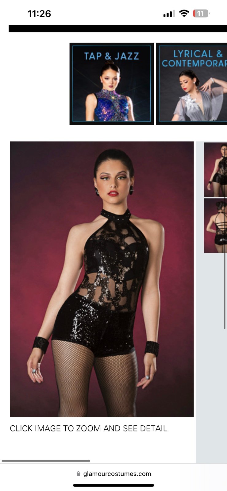 Glamour dance costume