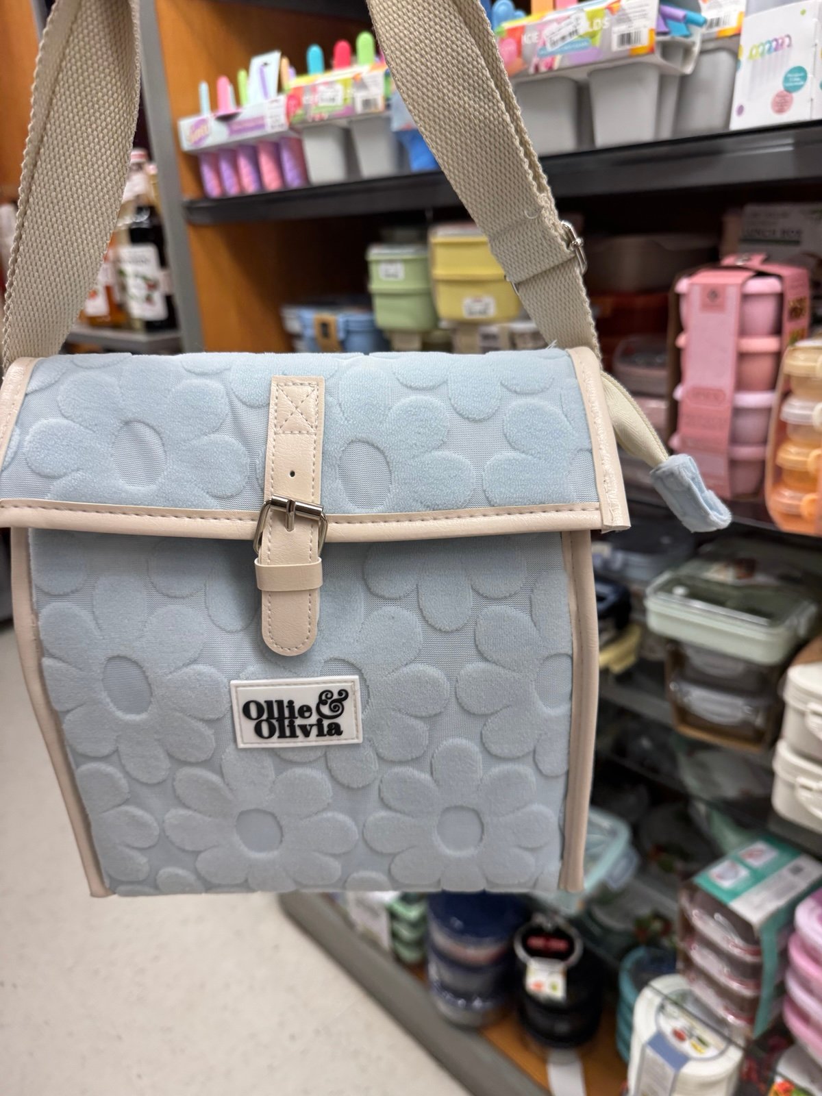 Ollie and Olivia blue lunch bag