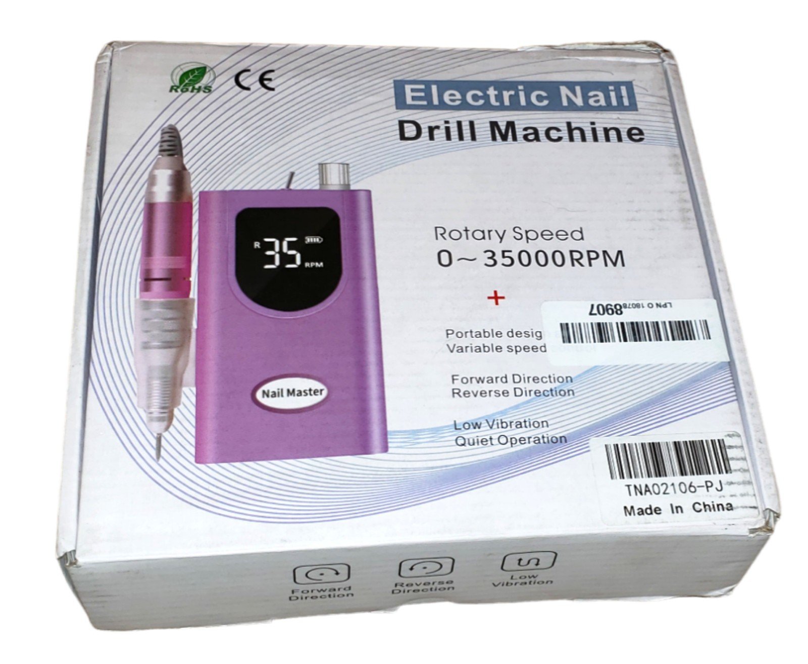 Professional 35000RPM Rechargeable Electric Nail Drill Machine Manicure Pedicure