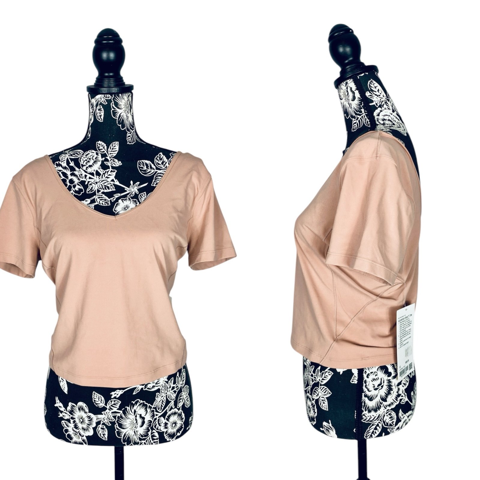 NWT Lululemon pink clay Align buttery soft cropped tee size 12