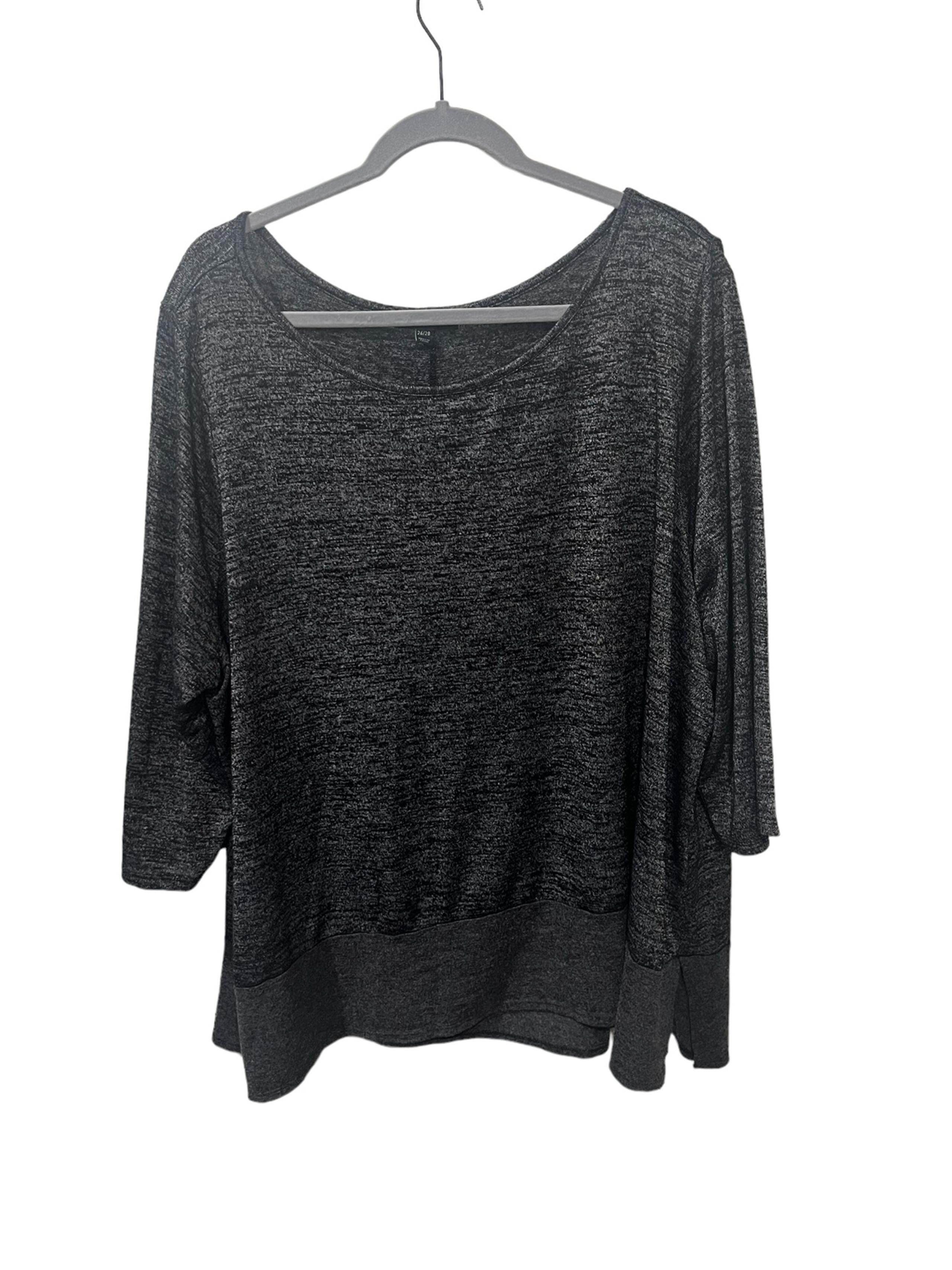 Lane Bryant grey scoop neck sweater size 26/28 plus size
