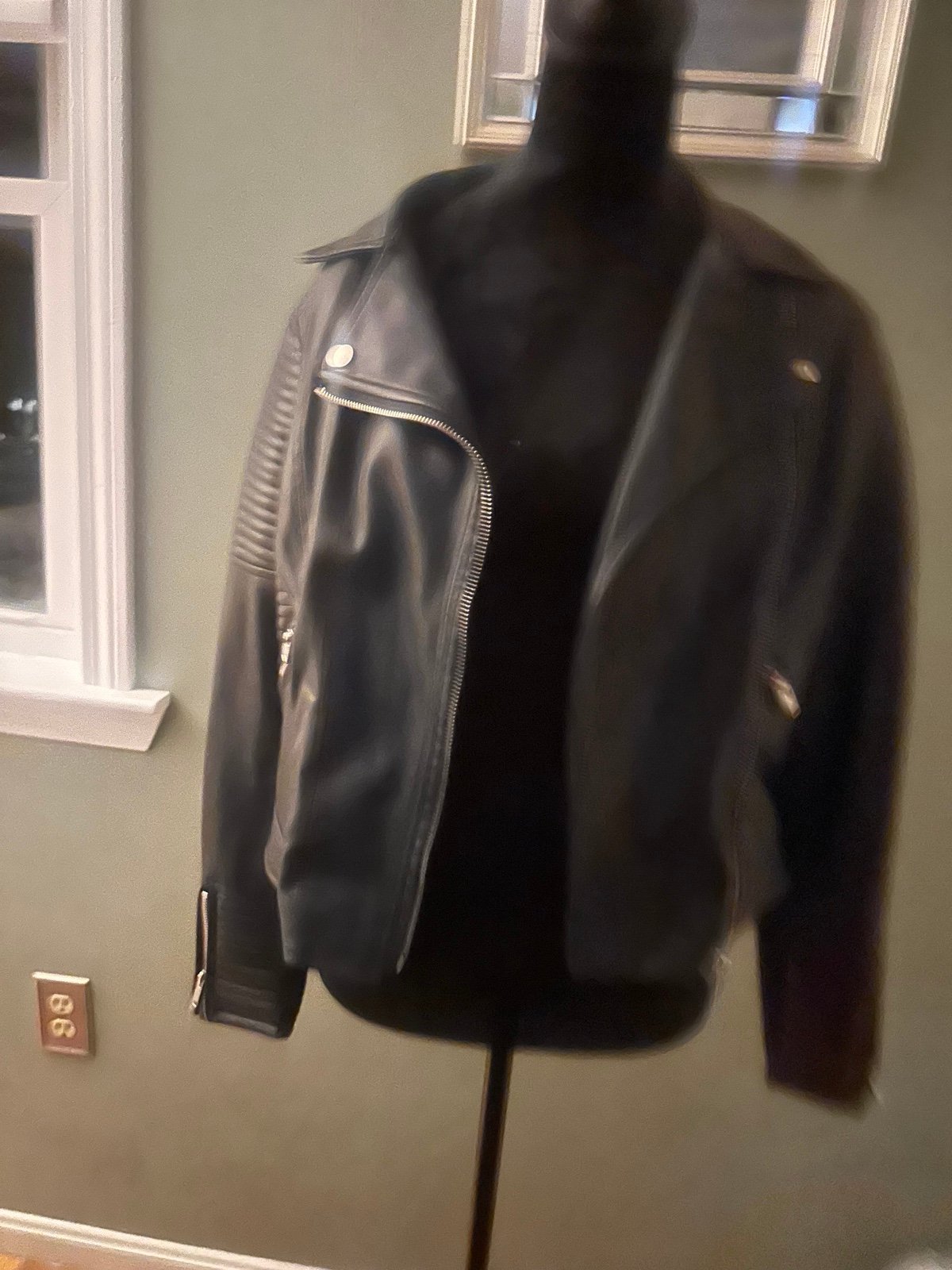 faux leather jacket