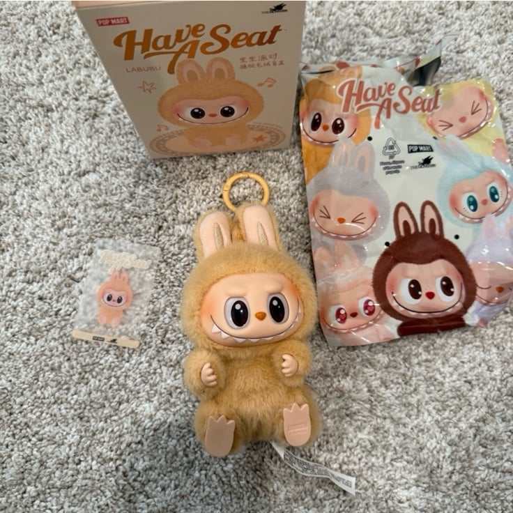 POP MART The Monsters Have A Seat Labubu Tan Beige BaBa