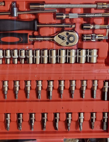 46 Pieces 1/4 inch Drive Socket Ratchet Wrench Set