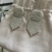NWT For Love and Lemons Earrings Auburn Crystal in White