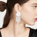 NWT For Love and Lemons Earrings Auburn Crystal in White