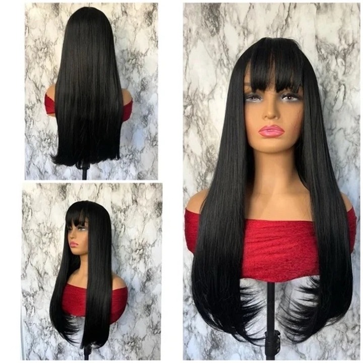 Gorgeous Wig Synthetic High Quality, Human hair appearance, Black Long Thick Hai