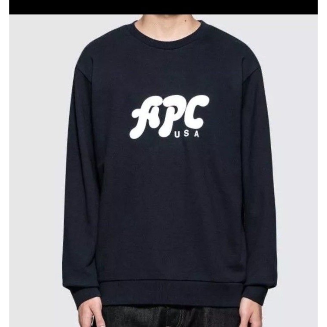 A.P.C Size XS USA Crewneck French Terry Cotton Unisex Sweatshirt Men’s