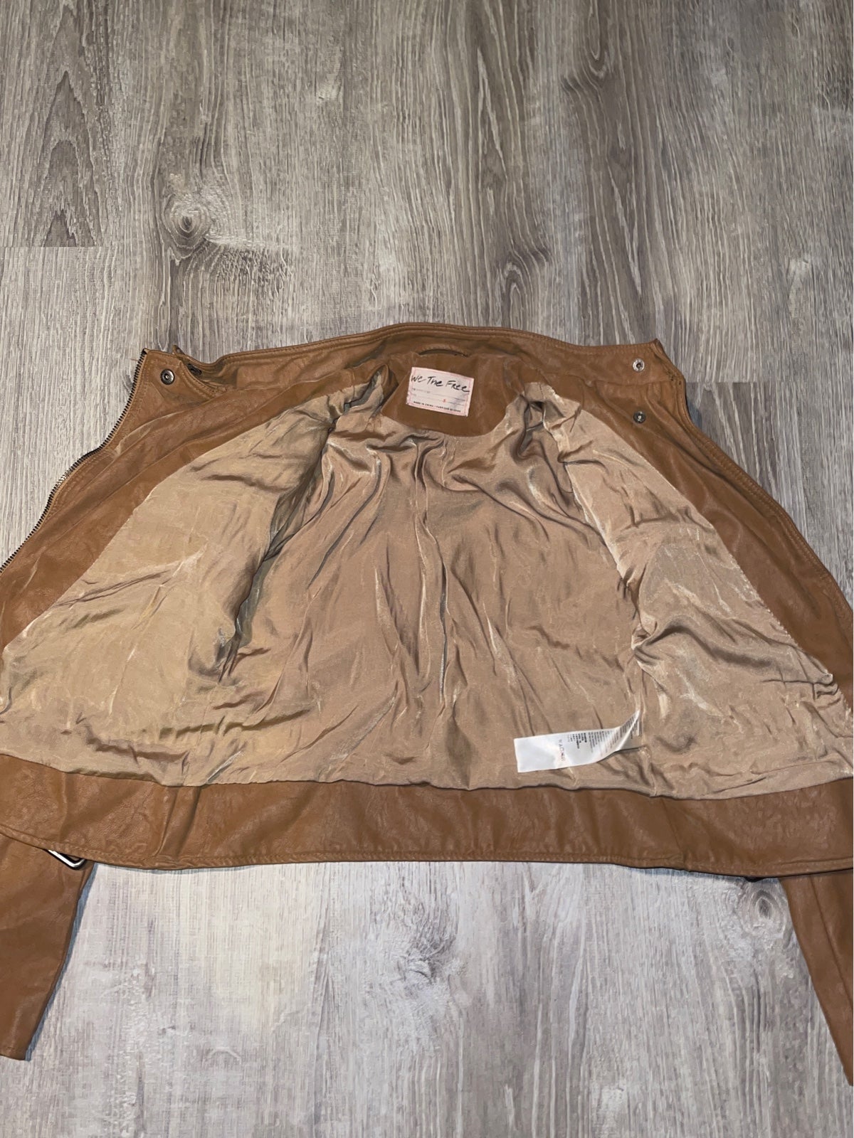 Faux Leather Jacket free people small store brown