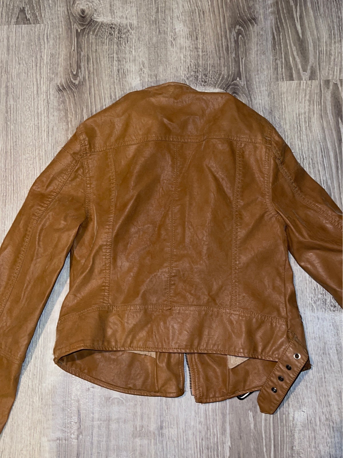 Faux Leather Jacket free people small store brown