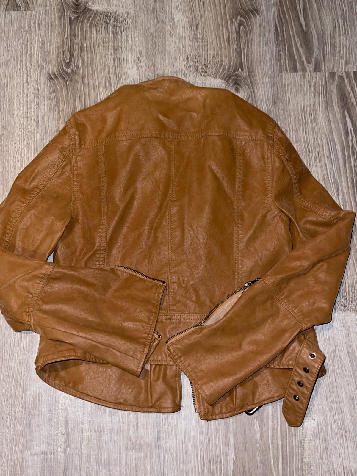 Faux Leather Jacket free people small store brown