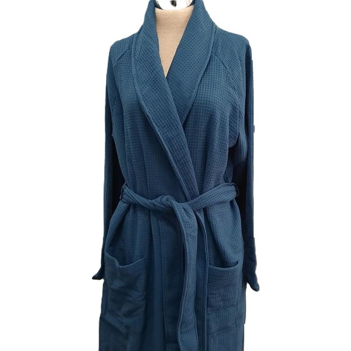 NEW (M-L) VS Long Waffle Robe in Midnight Sea