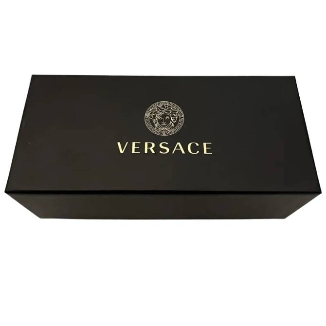 NWT Versace Black Gift Box/Sunglasses Case with Gold Versace on the Font Half
