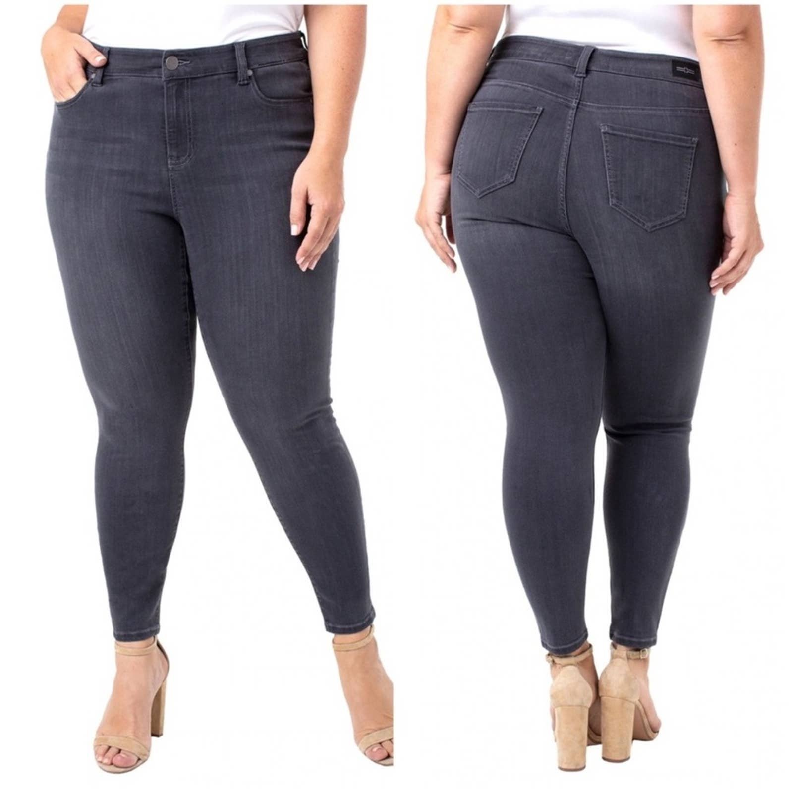 Stitch Fix Liverpool Abby The Ankle Skinny In Meteorite Wash Gray Size 16/33