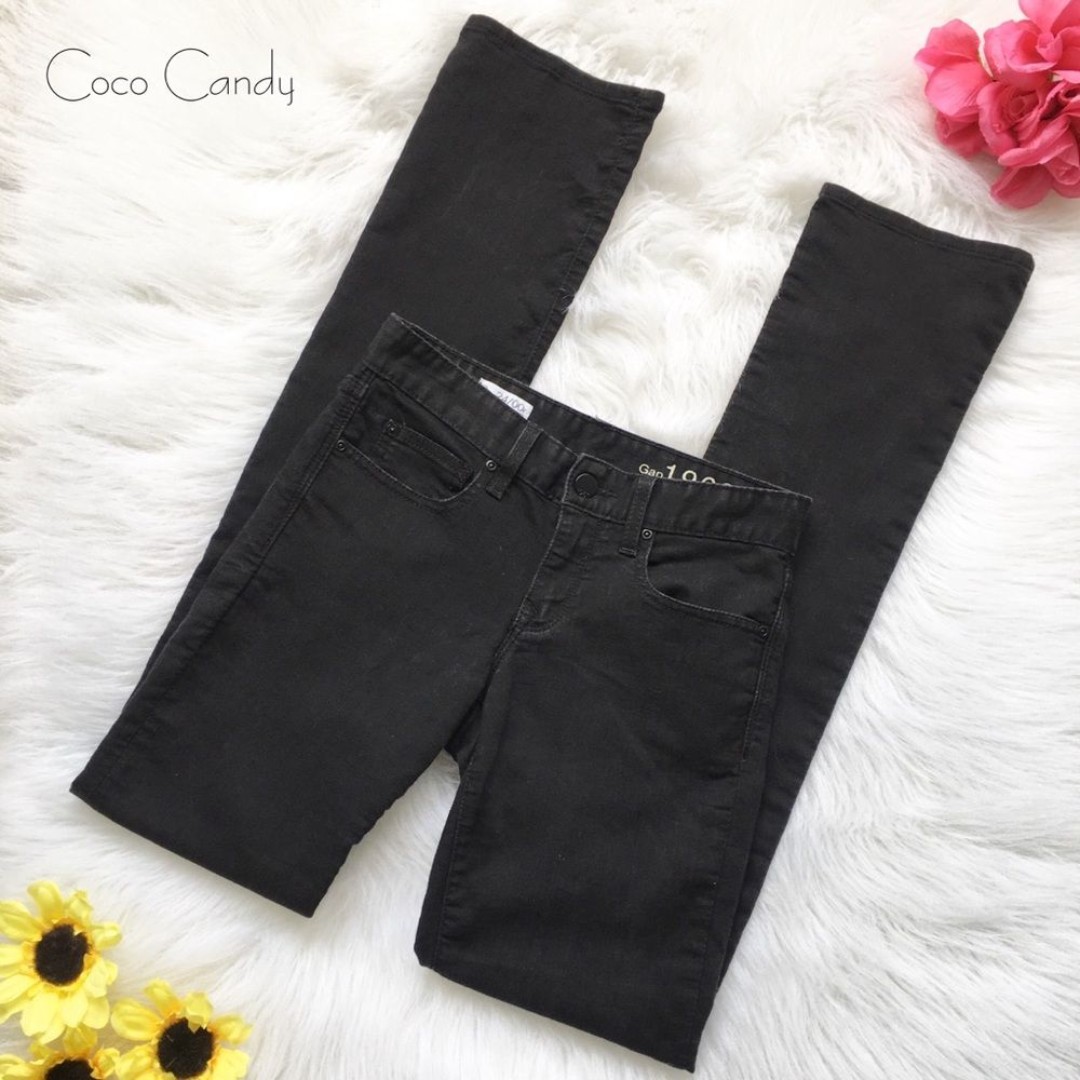 Gap Black Denim Straight Leg Jeans