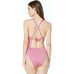 Soluna Women Mulberry Sun Beam Plunging Cross-Back One-Piece Swimsuit Size M