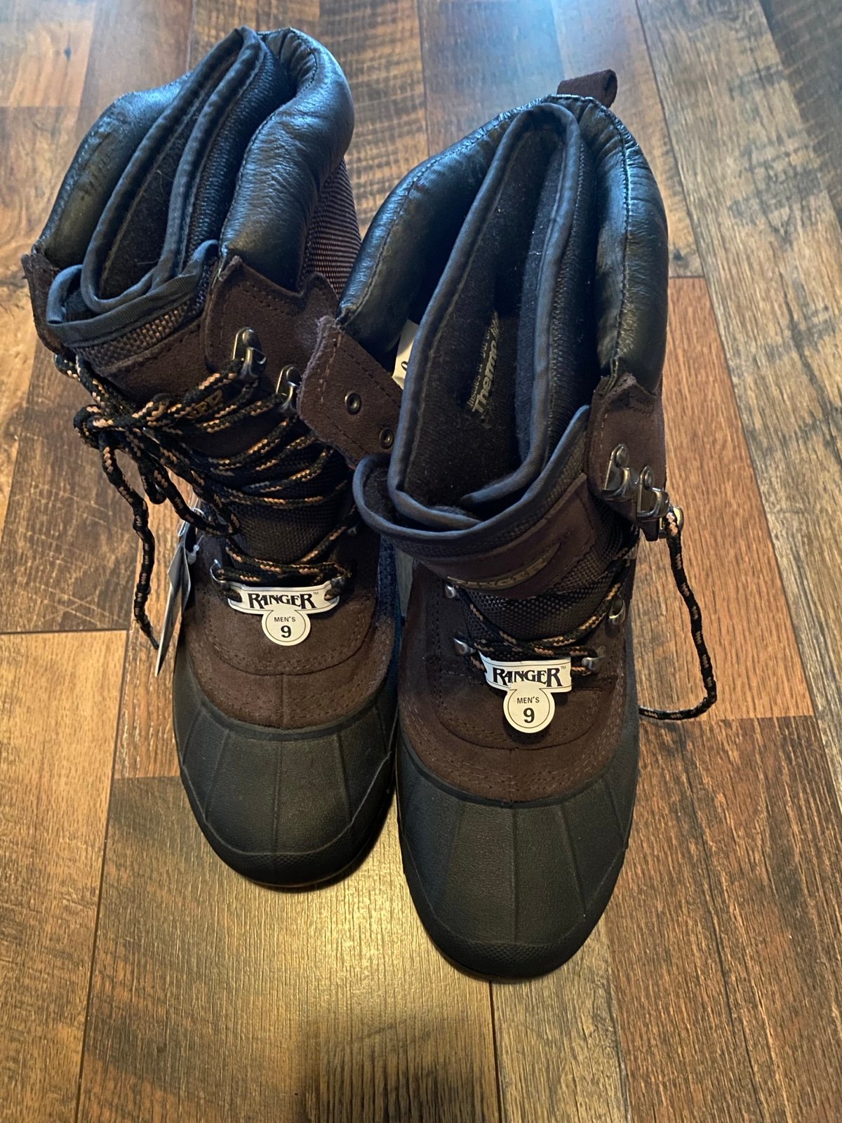 Ranger Men’s Mororcycle Boots Black and Brown Two-Tone