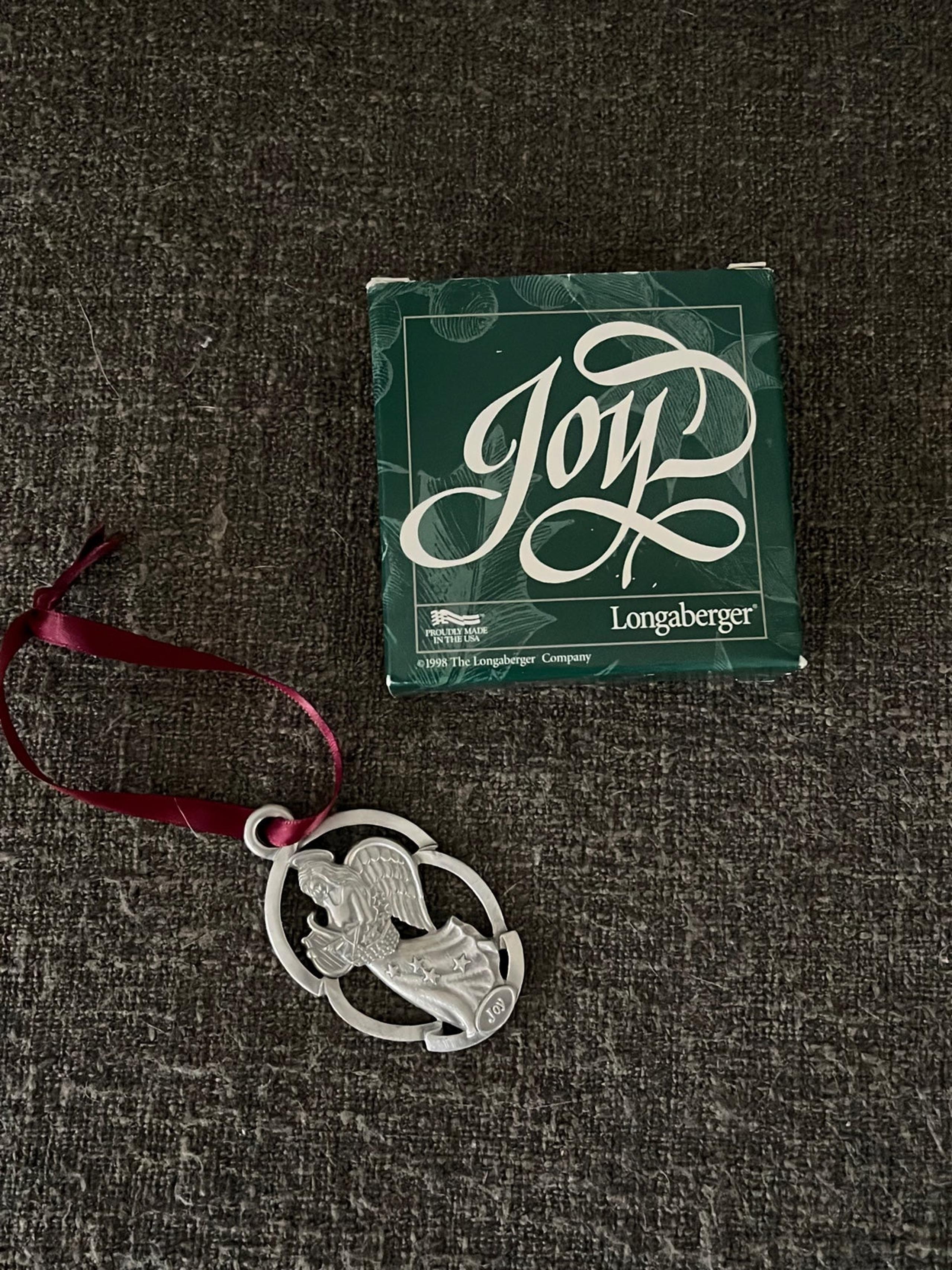 Longaberger 1998 Pewter Christmas Ornament