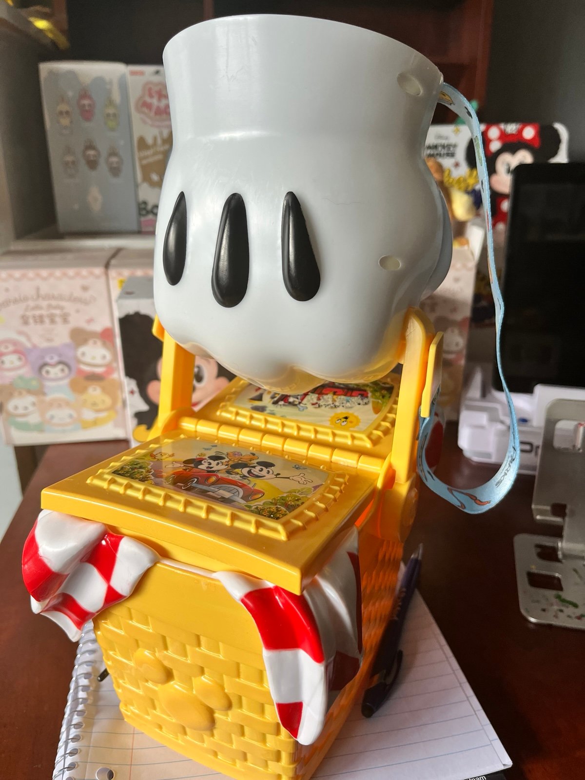Disney pop corn bucket picnic basket