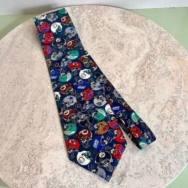 Team NFL Men's Multi-Color Football Helmet NFC AFC Teams Logo Neck Tie One Size