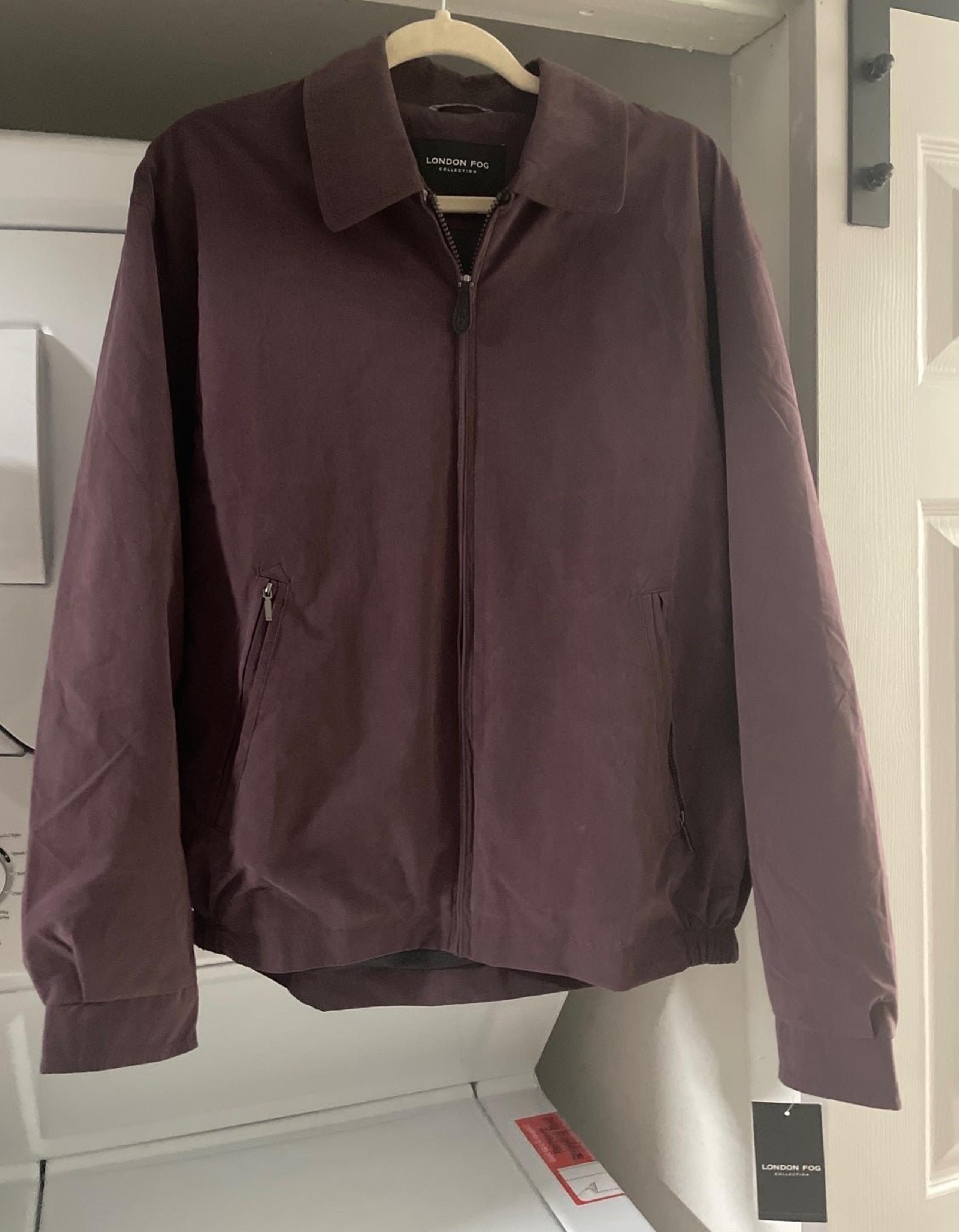 London Fog Auburn Zip Front Golf Jacket Mens Size Medium NWT