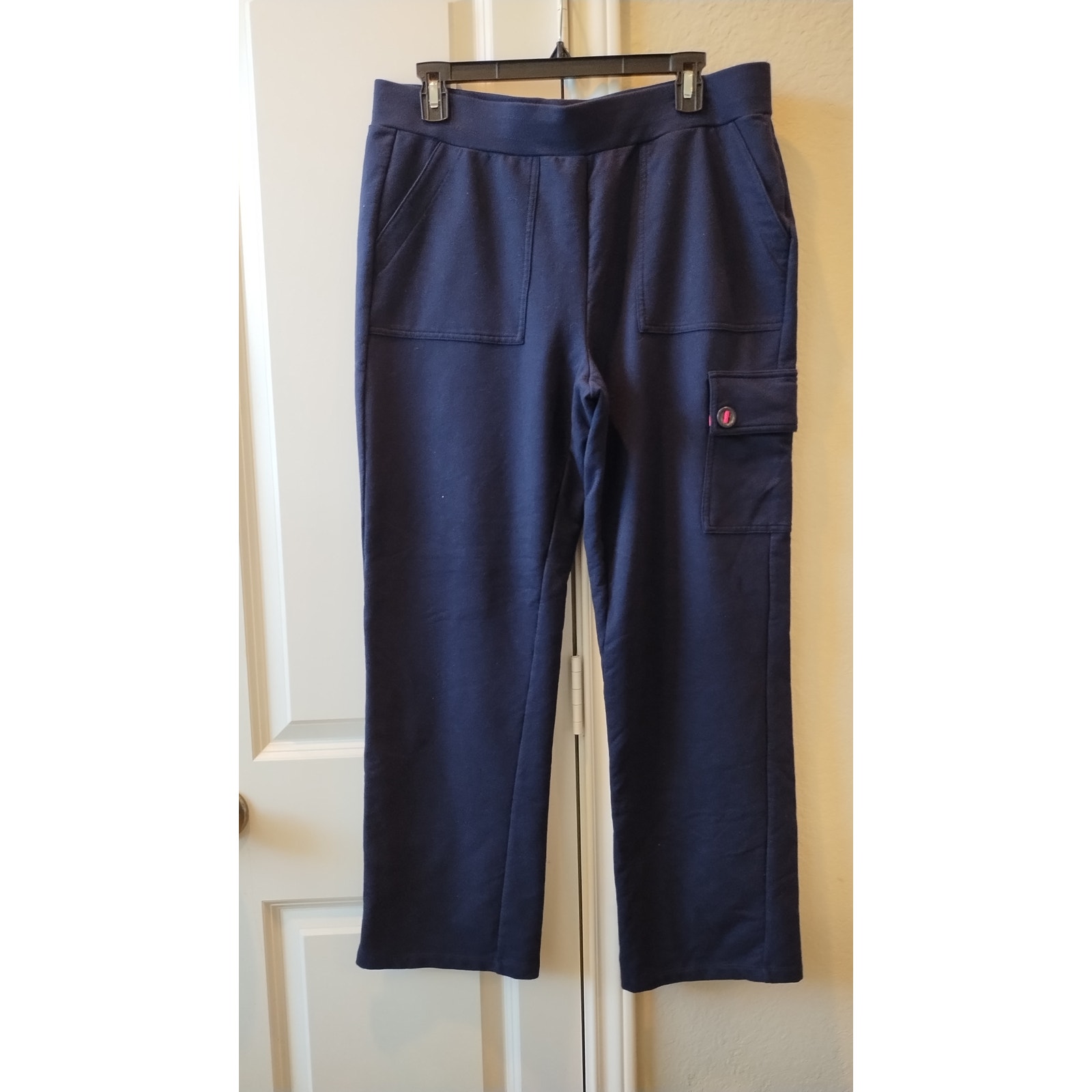 Lauren Ralph Lauren Womens Blue Cargo Straight Leg Pants cotton blend Size 1X
