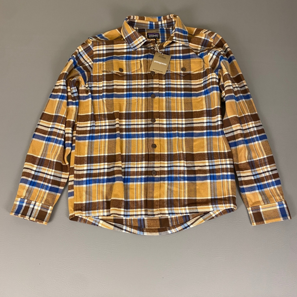 Patagonia Fjord Flannel Shirt Organic Cotton Plaid Button Up Men's Small New NWT
