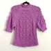 See by Chloe Open Knit Half Sleeve Sweater Striking Purple Alpaca and Wool Blend